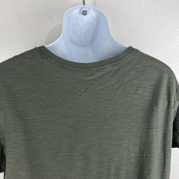 Helix Shirt Men Large Green Short Sleeve Solid Cotton Tee - Picture 8 of 11